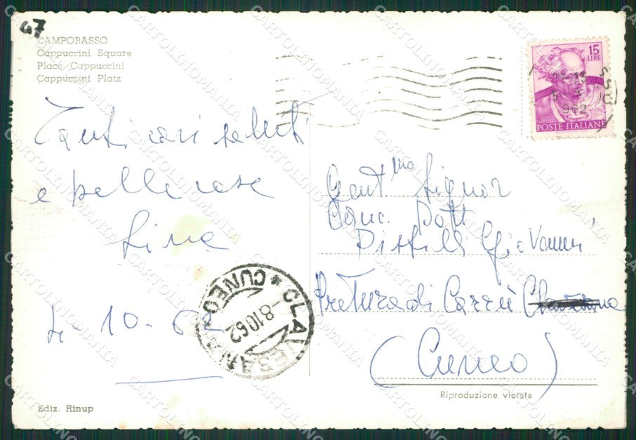 Campobasso Città Foto FG cartolina ZKM7523 – retro