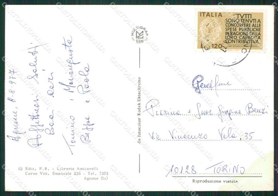 Isernia Agnone Saluti da Foto FG cartolina ZKM7535 – retro
