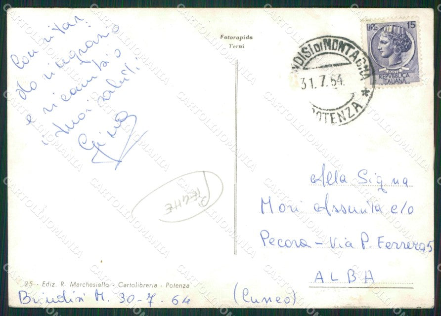 Potenza Città PIEGHE Foto FG cartolina ZKM7538 – retro