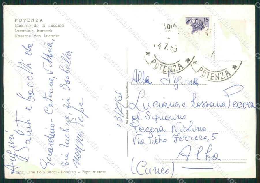 Potenza Città Auto Foto FG cartolina ZKM7539 – retro