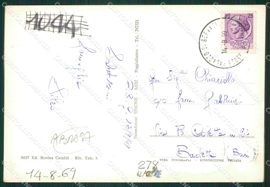 Potenza Palazzo San Gervasio Saluti da ABRASA Foto FG cartolina ZKM7544 – retro