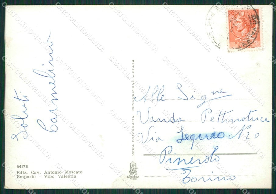 Vibo Valentia Città Foto FG cartolina ZKM7556 – retro