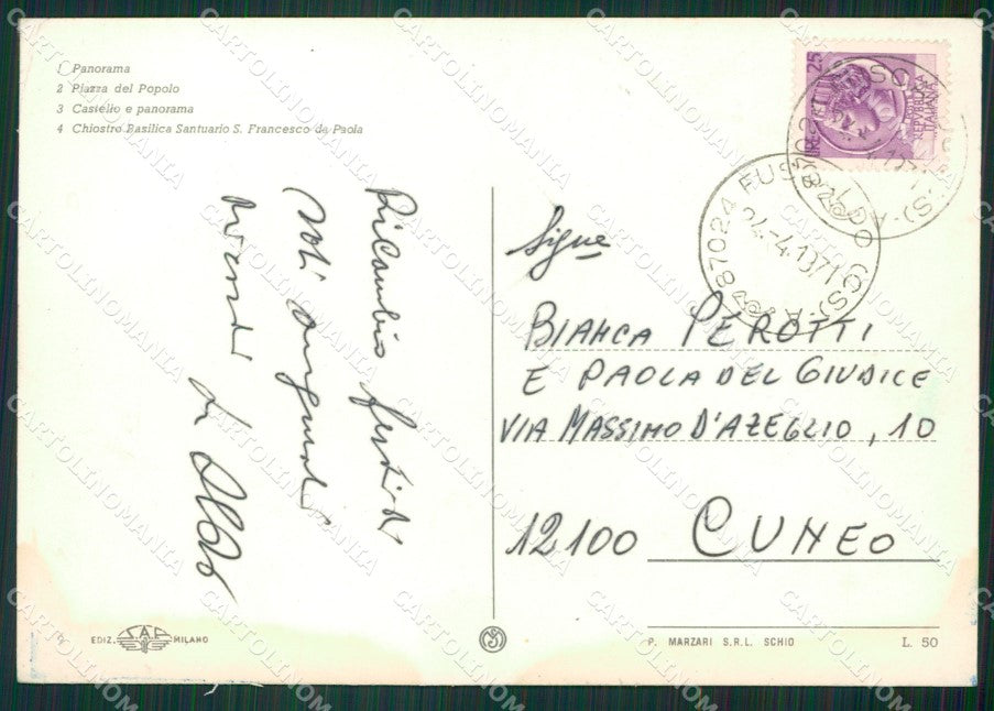 Cosenza Paola Saluti da Foto FG cartolina ZKM7568 – retro