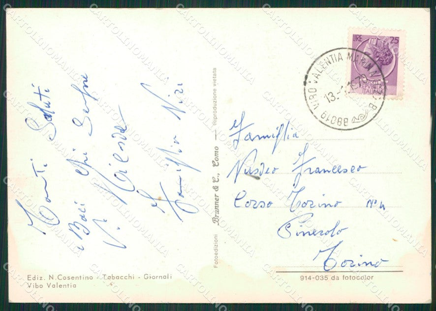 Vibo Valentia Città Foto FG cartolina ZKM7569 – retro