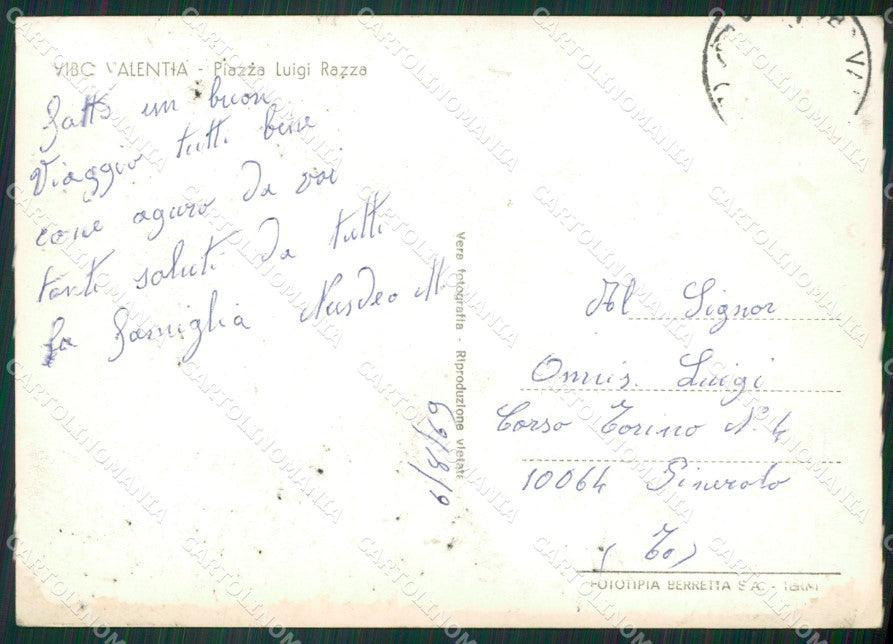 Vibo Valentia Città PIEGHINA Foto FG cartolina ZKM7571 – retro
