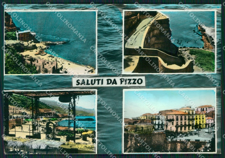 Vibo Valentia Pizzo Saluti da Foto FG cartolina ZKM7587 – fronte