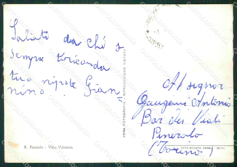 Vibo Valentia Marina di Foto FG cartolina ZKM7598 – retro