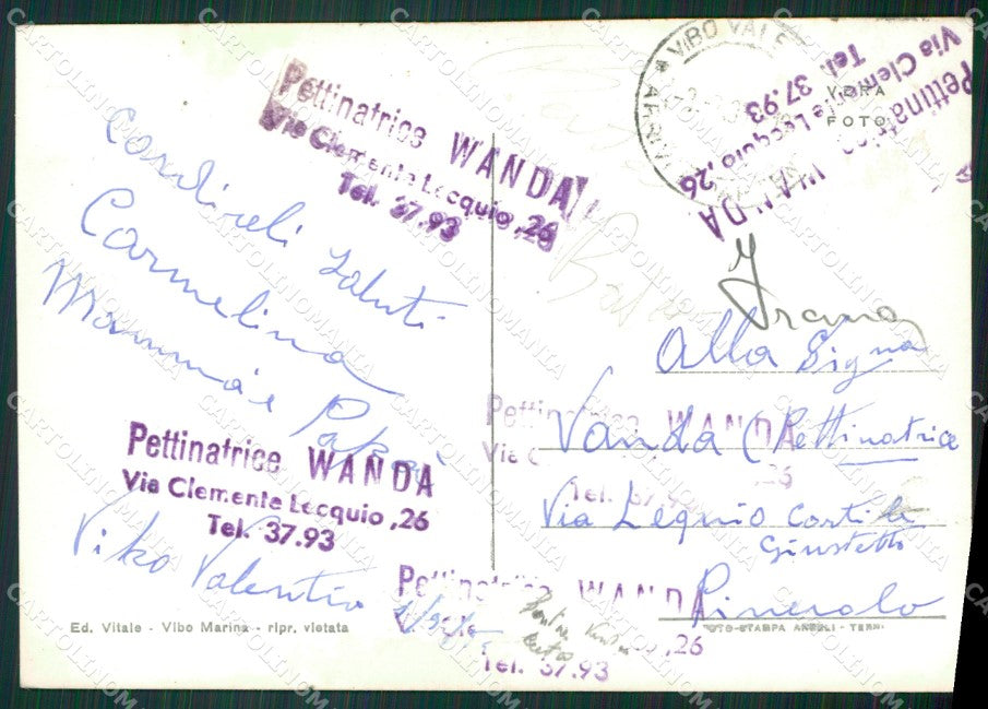 Vibo Valentia Città Foto FG cartolina ZKM7600 – retro