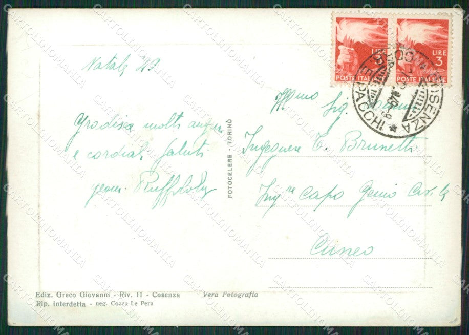 Cosenza Città Foto FG cartolina ZKM7601 – retro