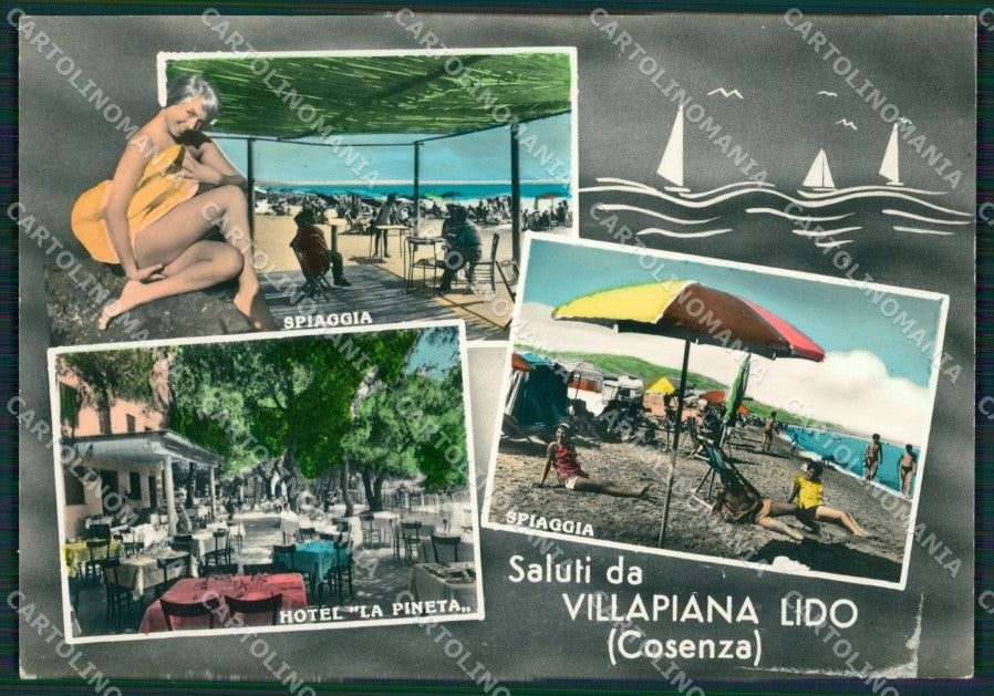 Cosenza Villapiana Lido di Saluti da Foto FG cartolina ZKM7602 – fronte