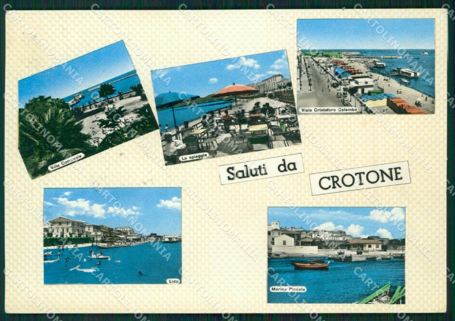 Crotone Città Saluti da Foto FG cartolina ZKM7604 – fronte