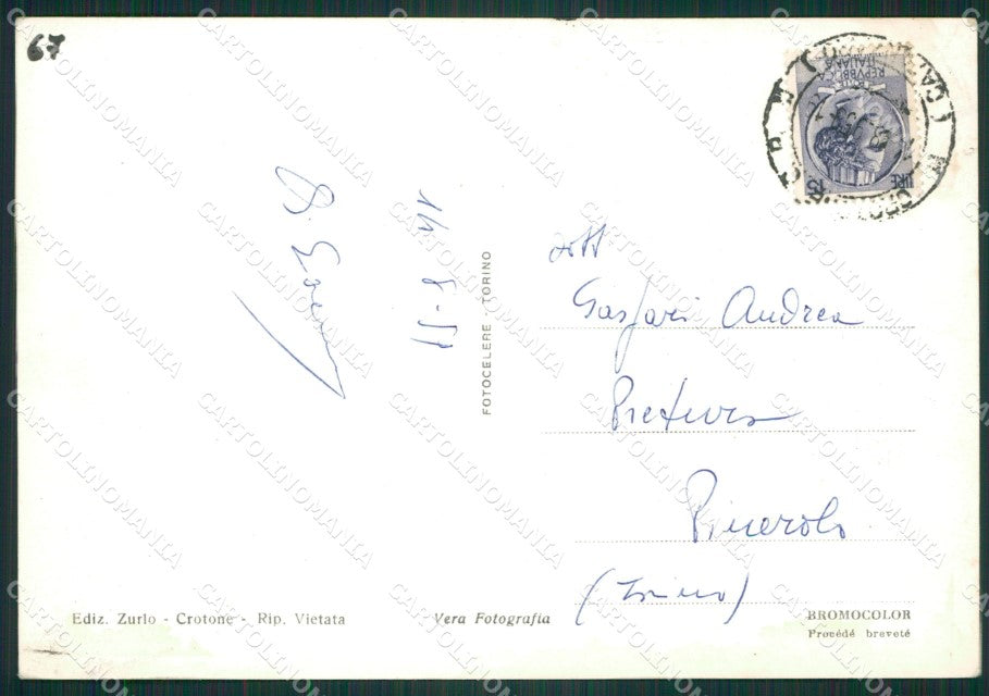 Crotone Città Saluti da Foto FG cartolina ZKM7604 – retro