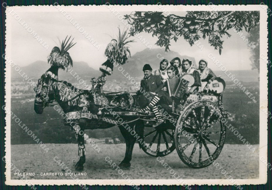 Palermo Carretto Siciliano PIEGA Costumi Foto FG cartolina ZKM7617 – fronte