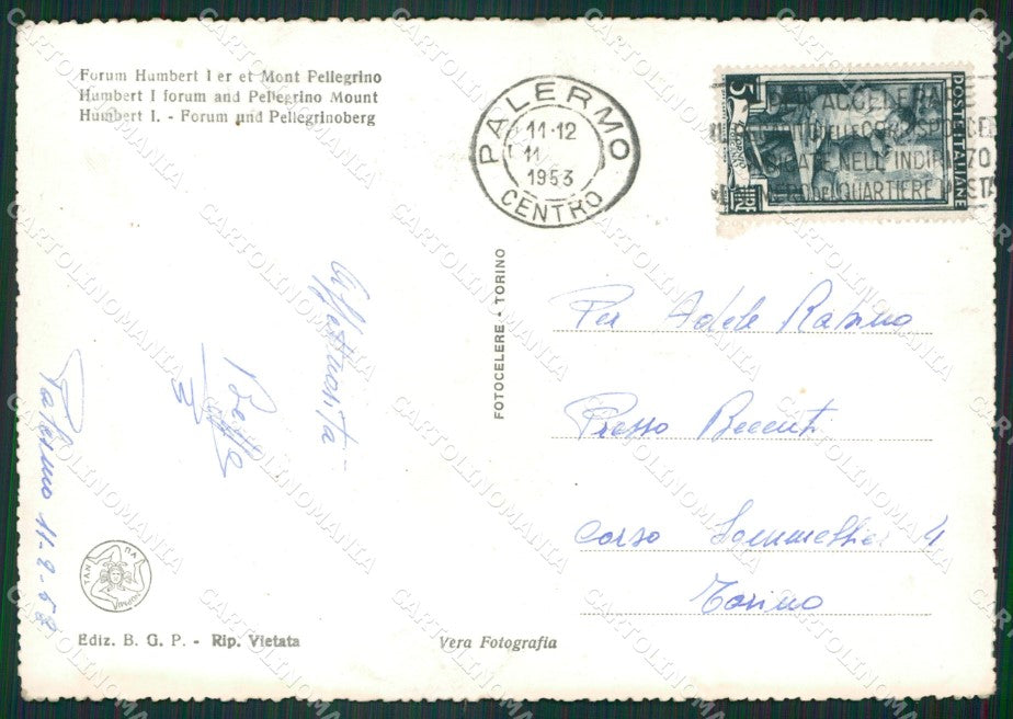Palermo Città Foto FG cartolina ZKM7621 – retro