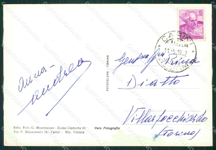 Palermo Carini Saluti da Foto FG cartolina ZKM7623 – retro