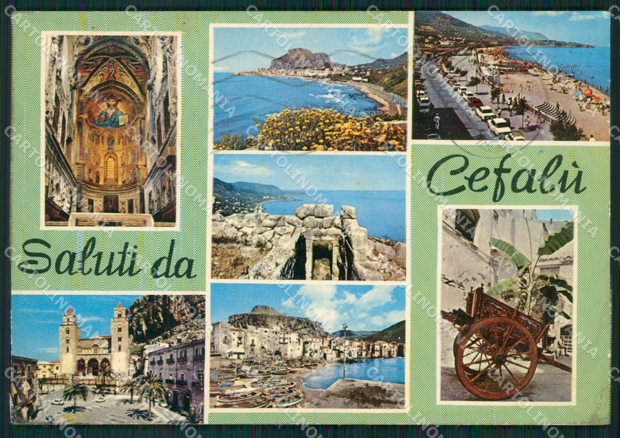 Palermo Cefalù Saluti da ABRASA Foto FG cartolina ZKM7626 – fronte