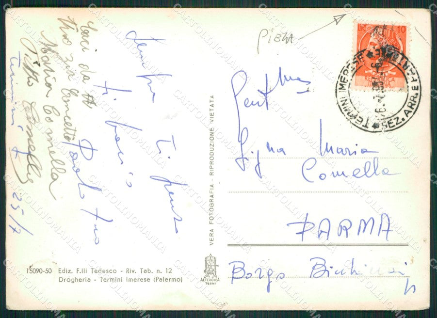 Palermo Termini Imerese PIEGA Foto FG cartolina ZKM7628 – retro
