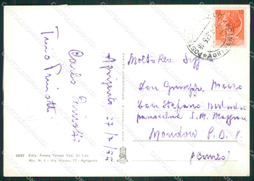 Agrigento Città Templi Foto FG cartolina ZKM7630 – retro