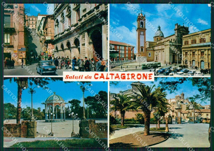 Catania Caltagirone Saluti da Foto FG cartolina ZKM7631 – fronte