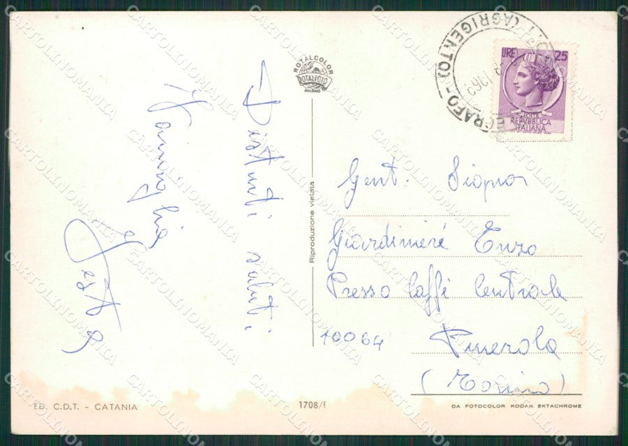 Catania Caltagirone Saluti da Foto FG cartolina ZKM7631 – retro