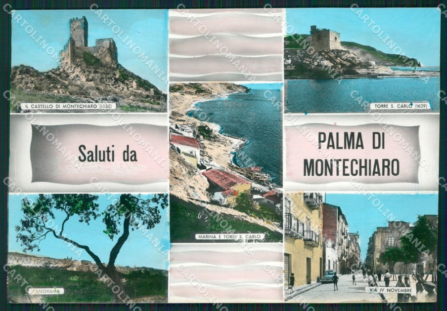 Agrigento Palma di Montechiaro Saluti da Foto FG cartolina ZKM7632 – fronte