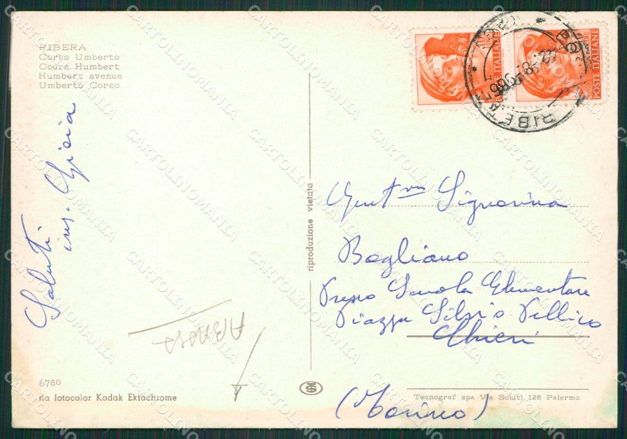 Agrigento Ribera ABRASA Foto FG cartolina ZKM7635 – retro