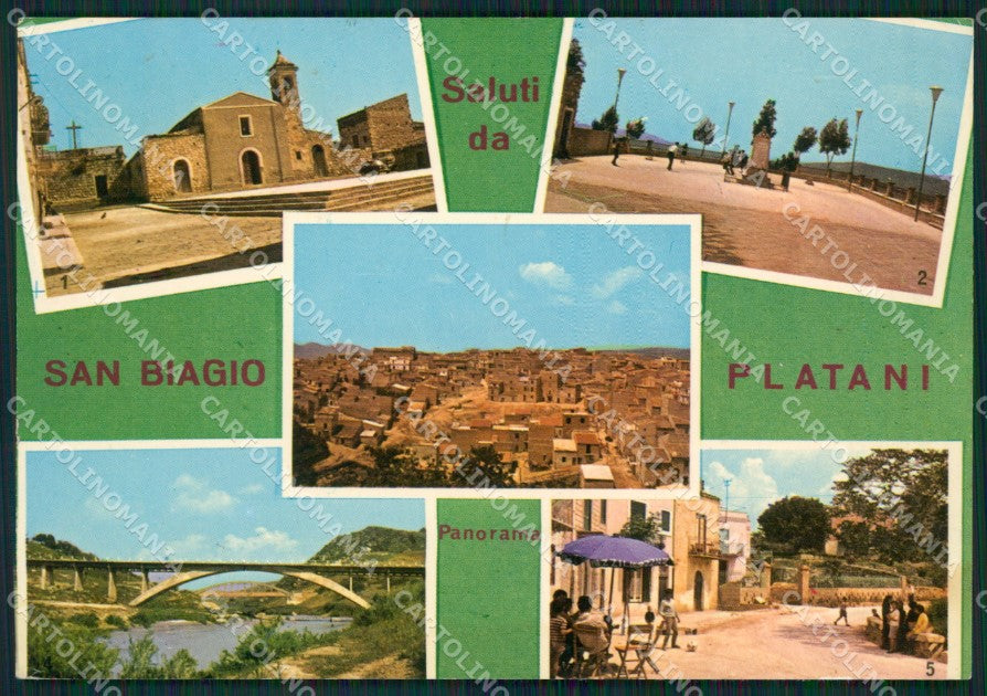 Agrigento San Biagio Platani Saluti da Foto FG cartolina ZKM7640 – fronte