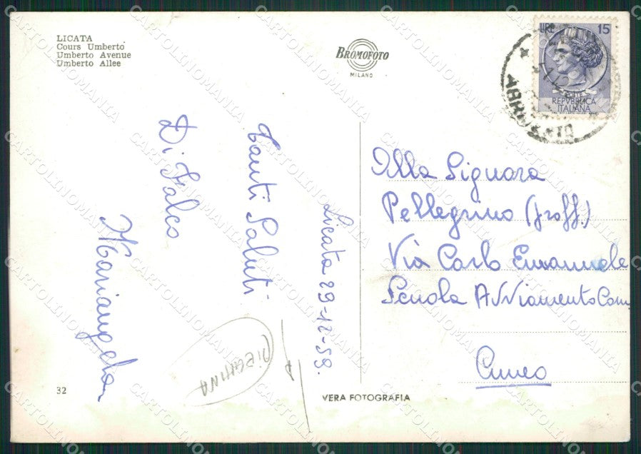 Agrigento Licata PIEGHINA Foto FG cartolina ZKM7641 – retro
