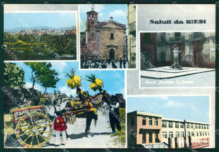 Caltanissetta Riesi Saluti da Foto FG cartolina ZKM7644 – fronte