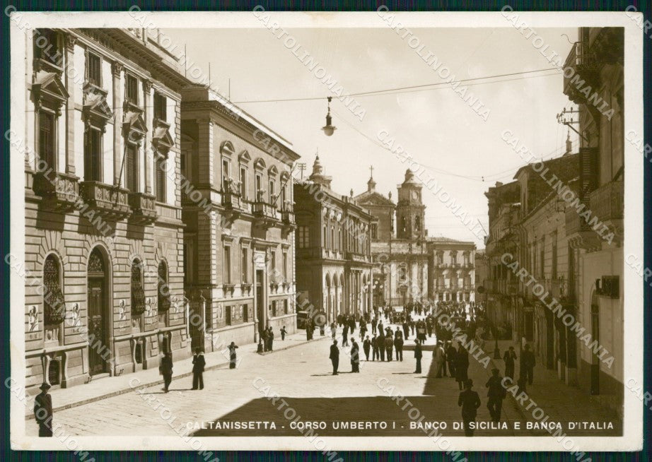 Caltanissetta Città Banca Foto FG cartolina ZKM7648 – fronte