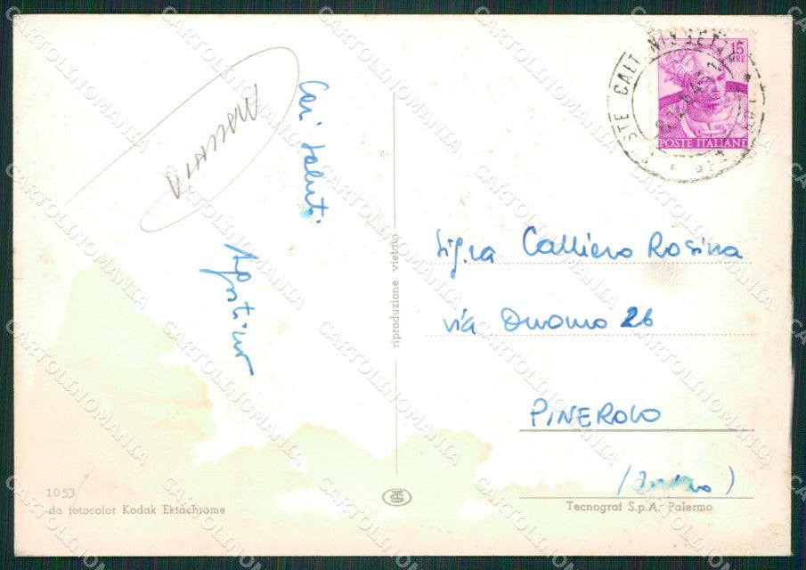 Caltanissetta Città Saluti da MACCHIA Foto FG cartolina ZKM7651 – retro