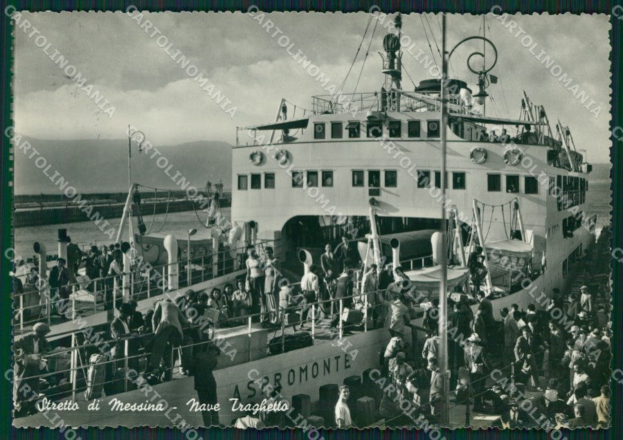 Messina Città Nave Traghetto Foto FG cartolina ZKM7707 – fronte
