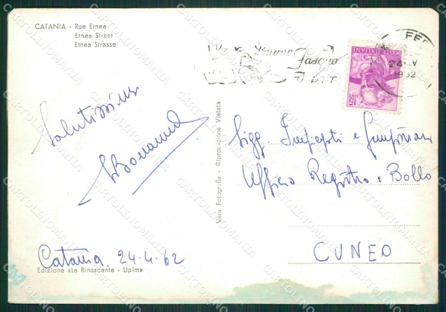 Catania Città Auto MACCHIA Foto FG cartolina ZKM7720 – retro