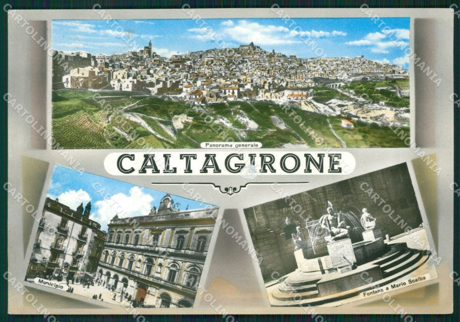 Catania Caltagirone MACCHIA Foto FG cartolina ZKM7725 – fronte