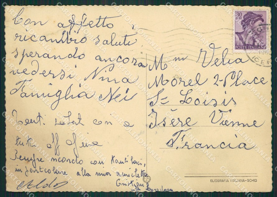 Vicenza Schio Saluti da FG cartolina ZKM7735 – retro