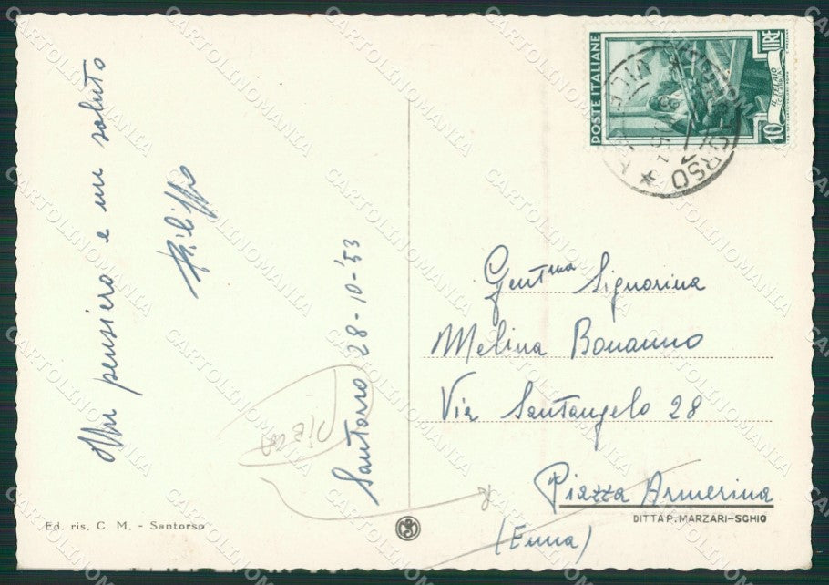Vicenza Santorso PIEGA FG cartolina ZKM7736 – retro