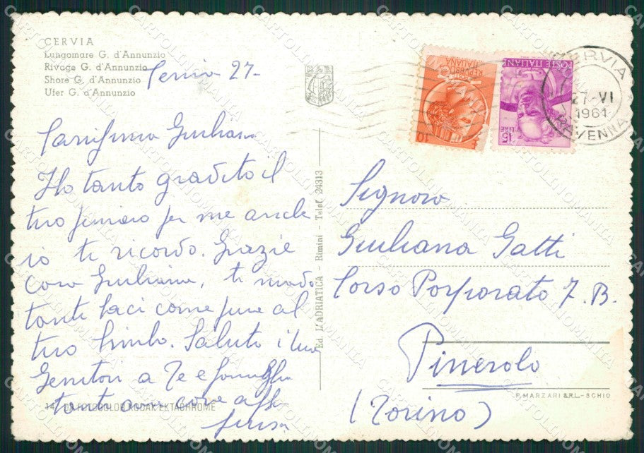 Ravenna Cervia FG cartolina ZKM7743 – retro