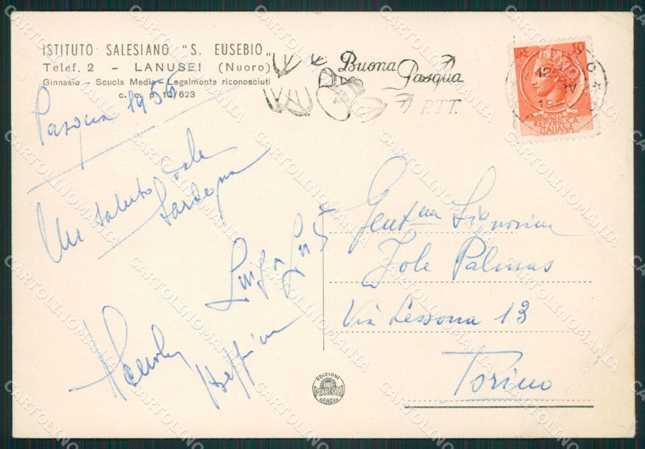 Nuoro Lanusei PIEGHINA FG cartolina ZKM7767 – retro