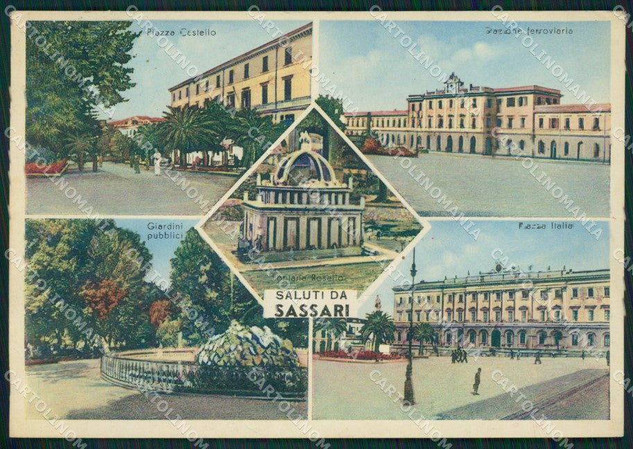 Sassari Città Saluti da FG cartolina ZKM7771 – fronte