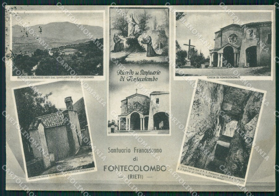 Rieti Fontecolombo Santuario MACCHIA FG cartolina ZKM7787 – fronte