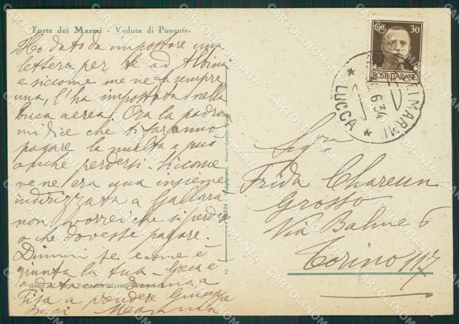 Lucca Forte Dei Marmi FG cartolina ZKM7796 – retro