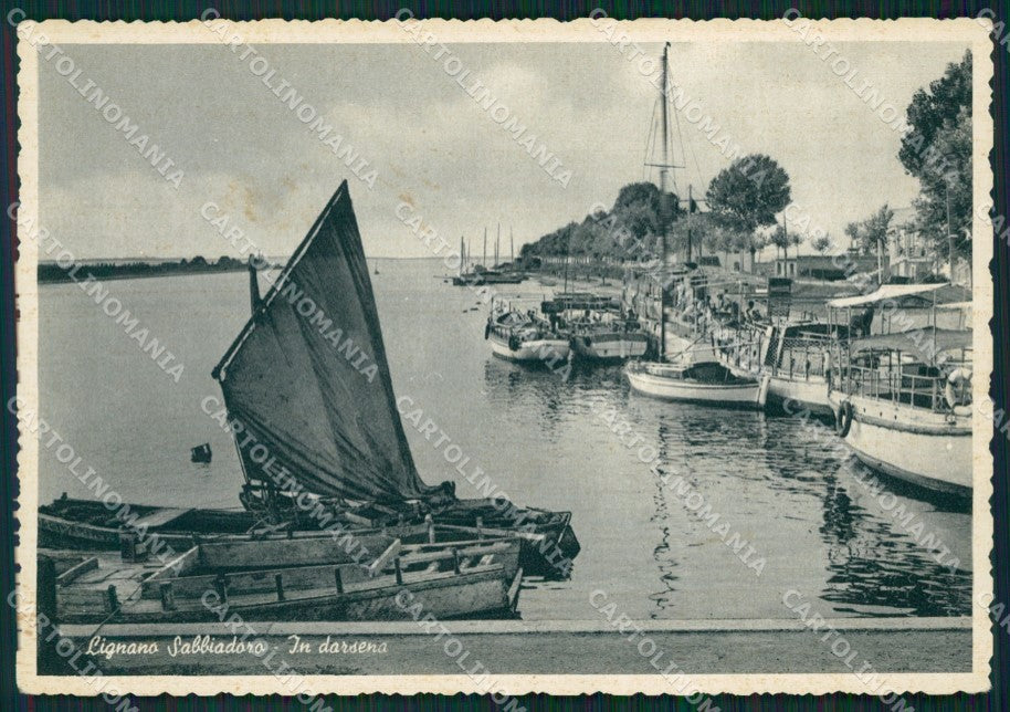 Udine Lignano Sabbiadoro Barche FG cartolina ZKM7809 – fronte