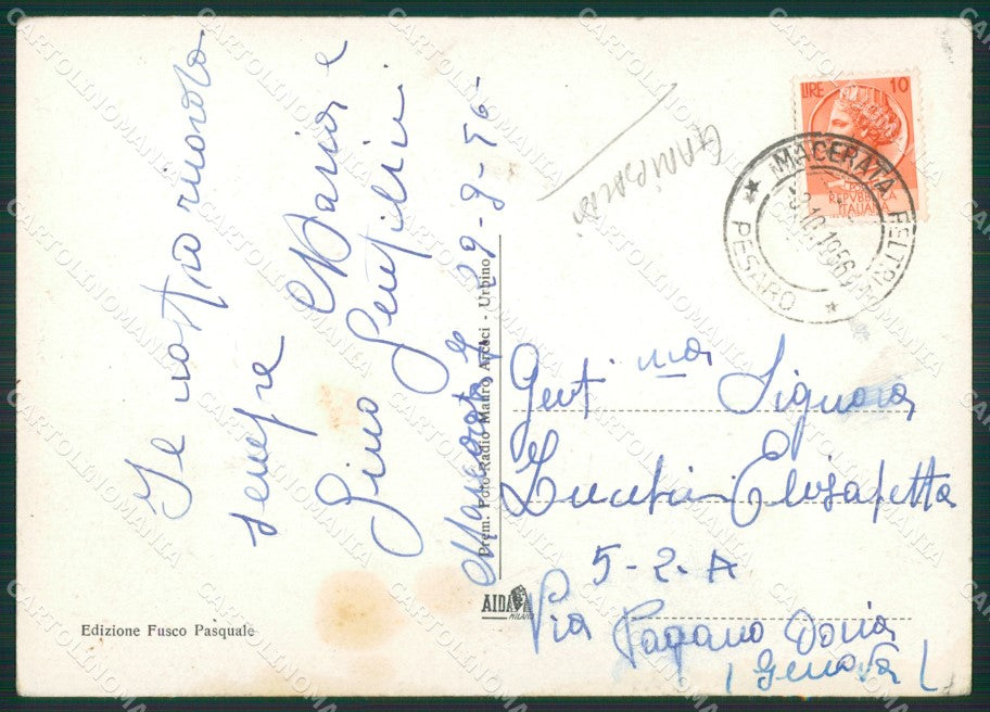 Pesaro Macerata Feltria Garibaldi FG cartolina ZKM7815 – retro