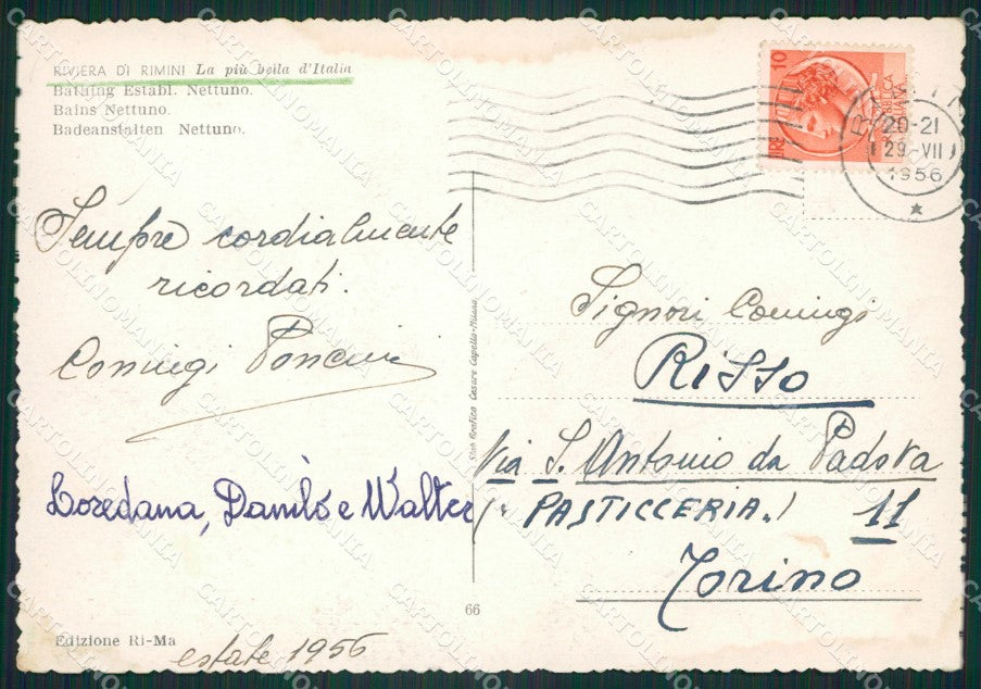 Rimini Città FG cartolina ZKM7823 – retro