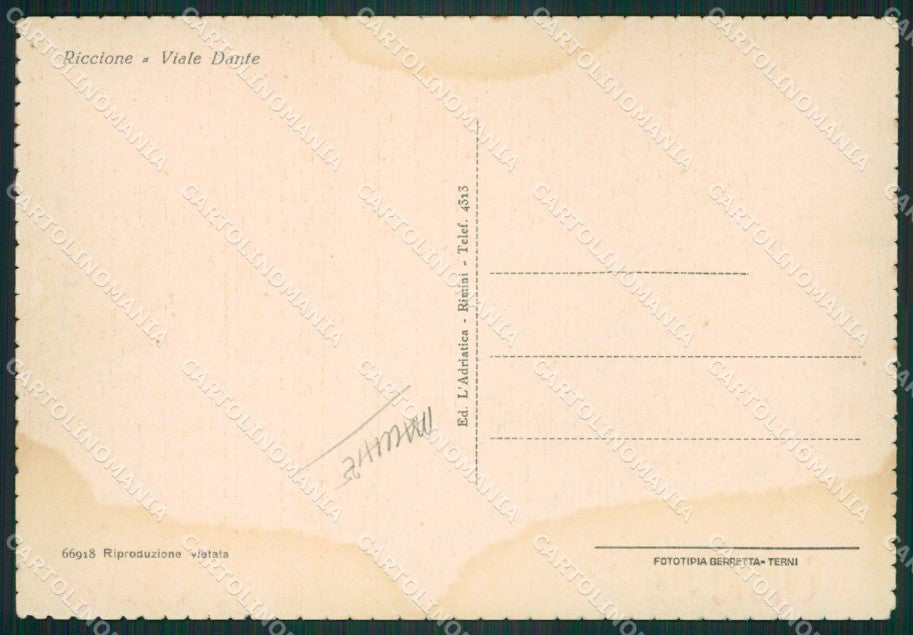 Rimini Riccione MACCHIE FG cartolina ZKM7825 – retro