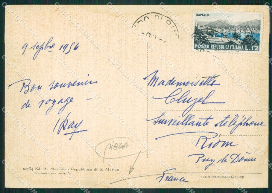 Repubblica di San Marino PIEGA FG cartolina ZKM7826 – retro
