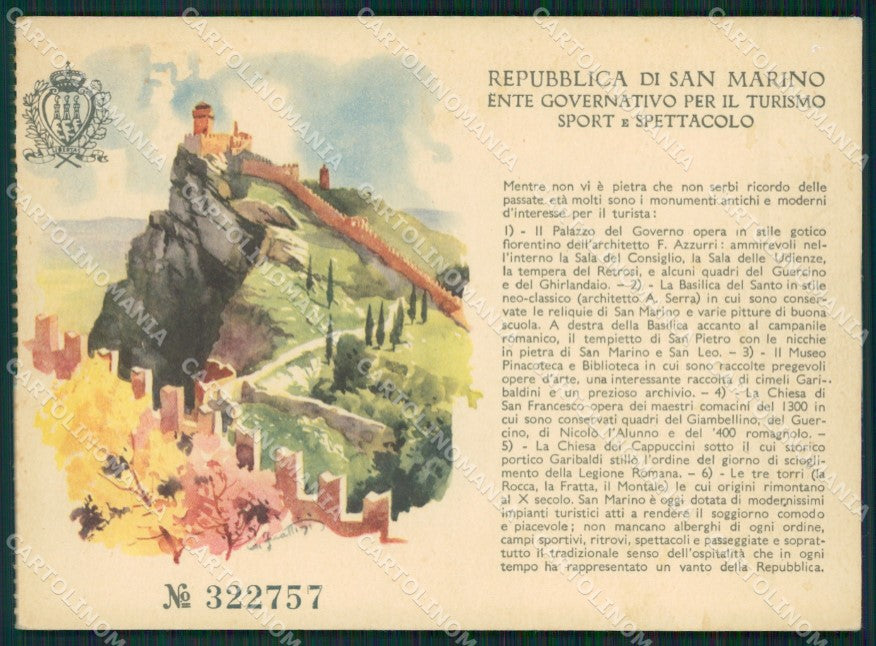 Repubblica di San Marino FG cartolina ZKM7829 – fronte
