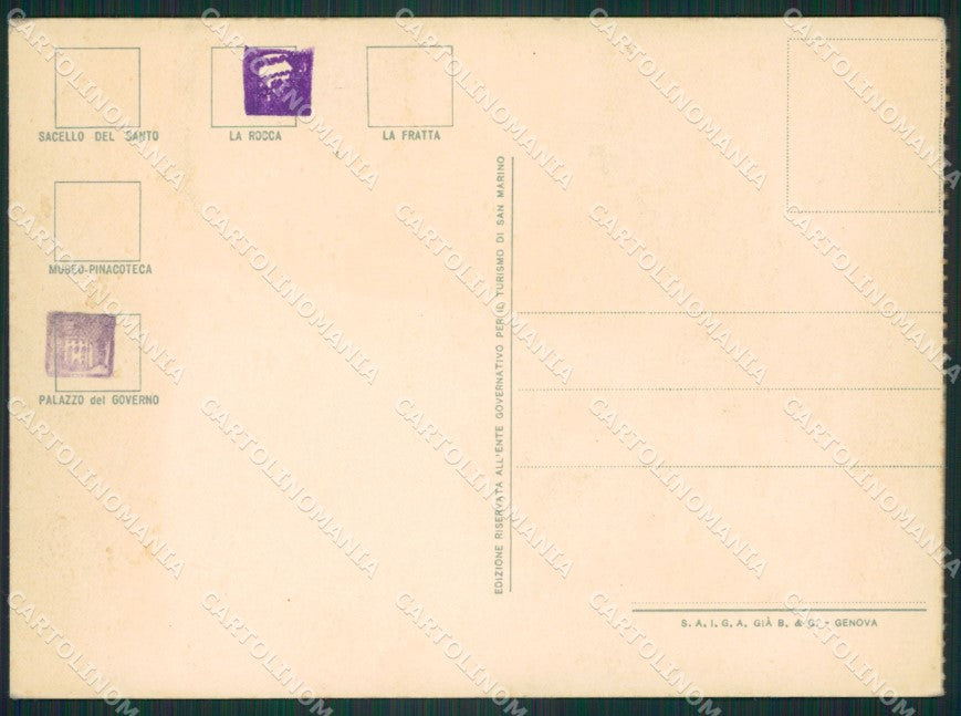 Repubblica di San Marino FG cartolina ZKM7829 – retro