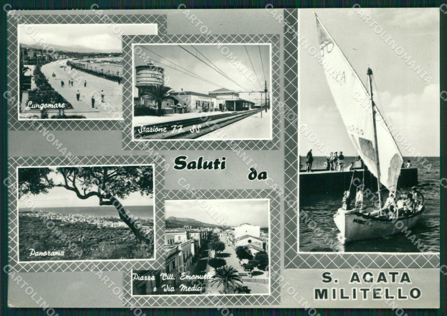 Messina Sant'Agata Militello Saluti da Foto FG cartolina ZKM7873 – fronte