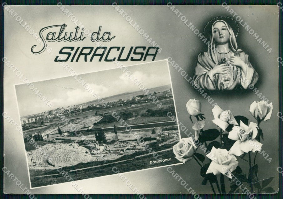 Siracusa Città Saluti da Foto FG cartolina ZKM7888 – fronte